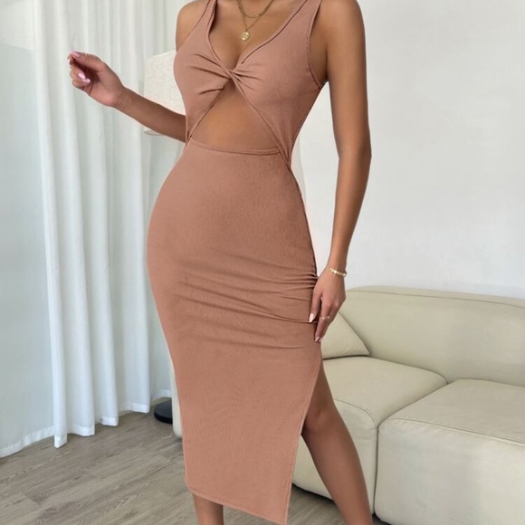 Mid-length nude dresses - Picture 4 of 4